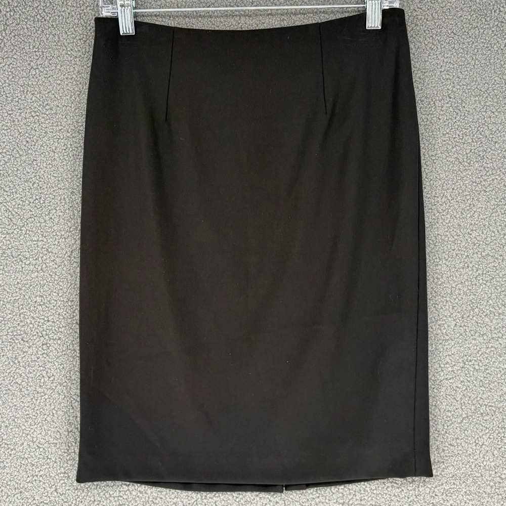 Antonio Melani Black Pencil Skirt Size 4 Career Professional Stretch Lined